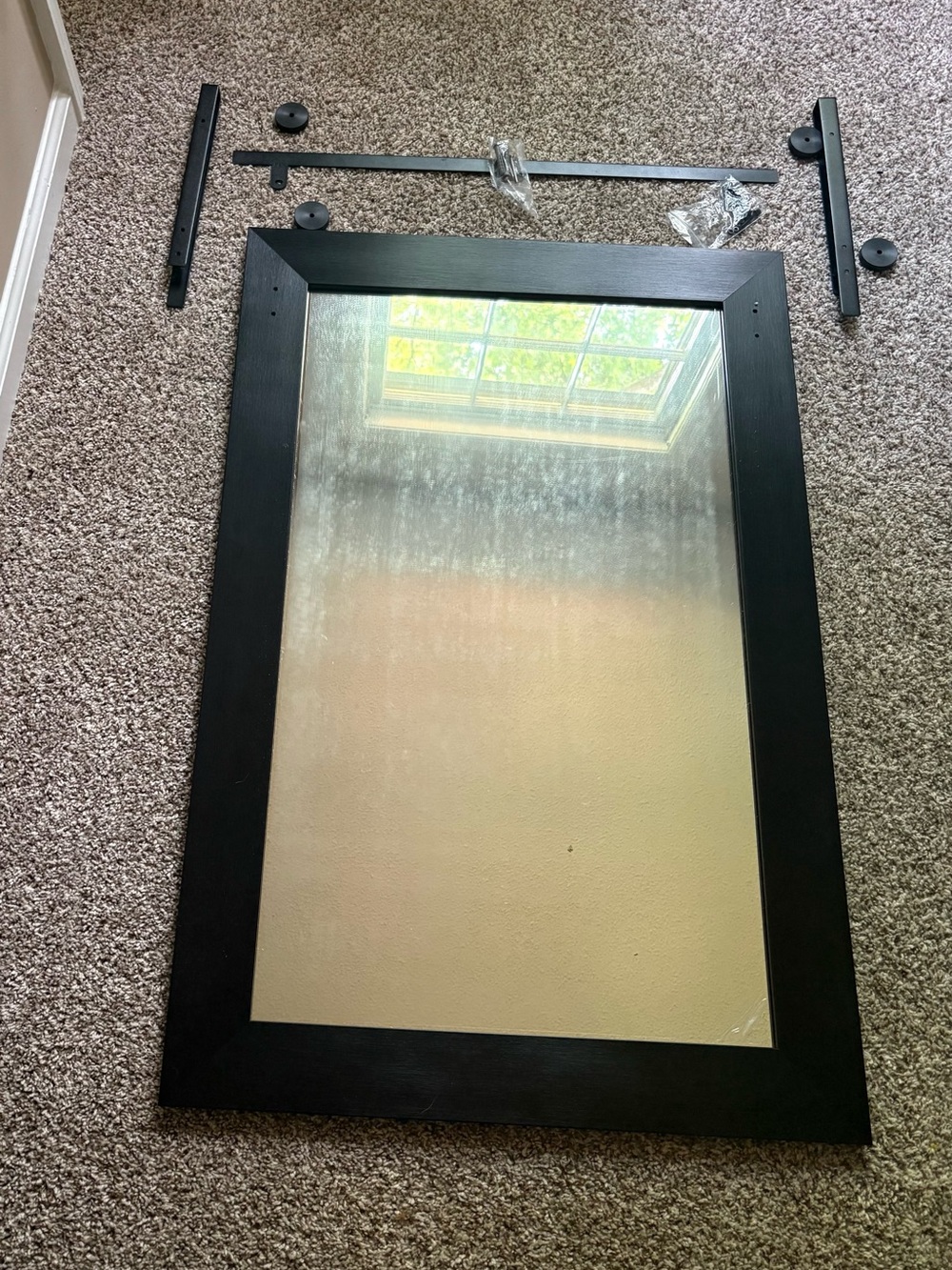 Black Farmhouse Bathroom Mirror 24” x 36”